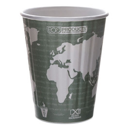 World Art Renewable And Compostable Insulated Hot Cups, Pla, 12 Oz, 40/packs, 15 Packs/carton