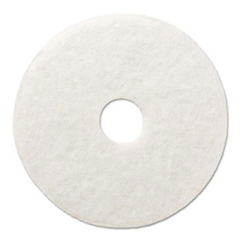 Boardwalk Polishing Floor Pads, 17" Diameter, White