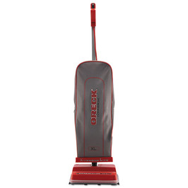 Oreck Commercial U2000RB-1 Upright Vacuum, 12" Cleaning Path, Red/Gray