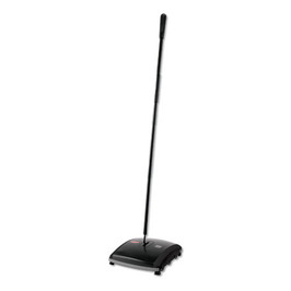 Rubbermaid Dual Action Sweeper, 44" Steel/Plastic Handle, Black/Yellow