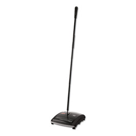 Rubbermaid Brushless Mechanical Sweeper, 44" Handle, Black/Yellow