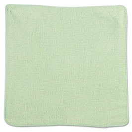 Microfiber Cleaning Cloths, 12 X 12, Green, 24/pack