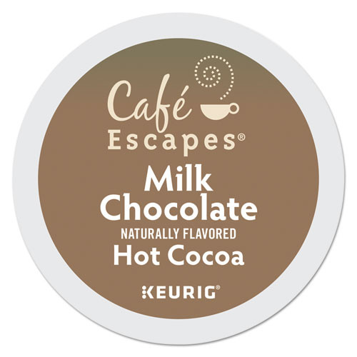 Cafe Escapes Milk Chocolate Hot Cocoa K-cups, 24/box