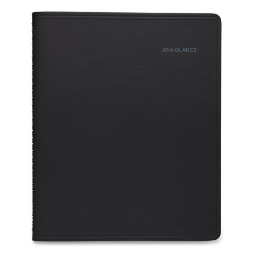 At-A-Glance® QuickNotes Weekly Block Format Appointment Book, 10 x 8, Black Cover, 12-Month (Jan to Dec): 2022, Pack of 1