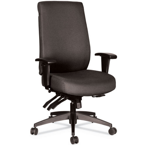 Alera® Wrigley Series 24/7 High Performance High-Back Multifunction Task Chair, Supports 300 lb, 17.24" to 20.55" Seat, Black, 1 Each/Carton