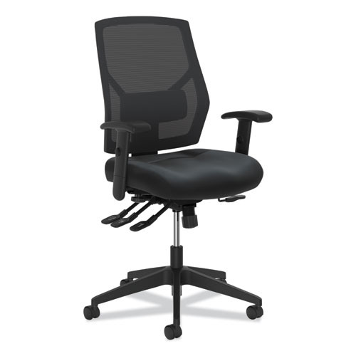 HON® Crio High-Back Task Chair With Asynchronous Control, Supports Up To 250 lb, 18" To 22" Seat Height, Black, 1 Each/Carton