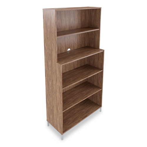 Union & Scale™ Essentials Laminate Bookcase, Five-shelf, 35.8 x 14.9 x 72, Espresso, Pack of 1