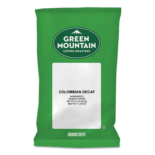 Green Mountain Coffee® Colombian Decaf Coffee Fraction Packs, 2.2oz, 50/Carton