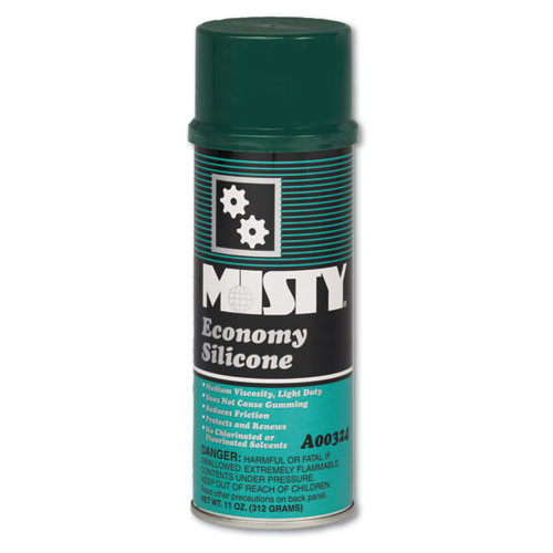 Misty® Economy Silicone Spray Lubricant, 11oz Aerosol Can, 12/Carton