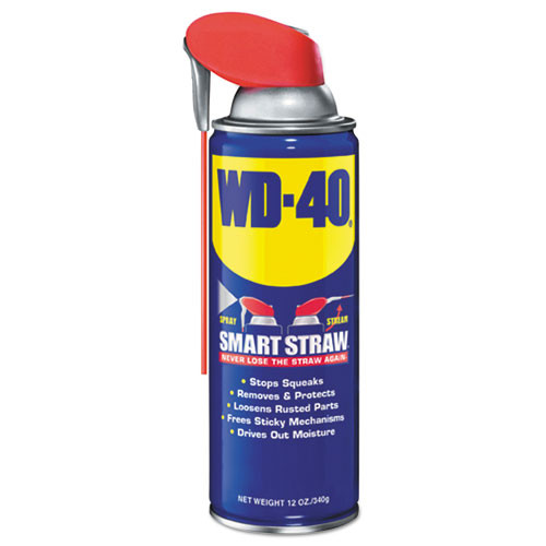 WD-40® Smart Straw Spray Lubricant, 12 oz Aerosol Can, 12/Carton