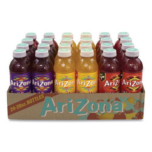 AriZona Juice Variety Pack, Fruit Punch/Mucho Mango/Watermelon, 20 oz Can, 24/Pack