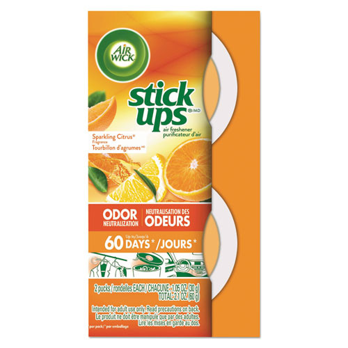 Air Wick® Stick Ups Air Freshener, 2.1 Oz, Sparkling Citrus, 12/Carton