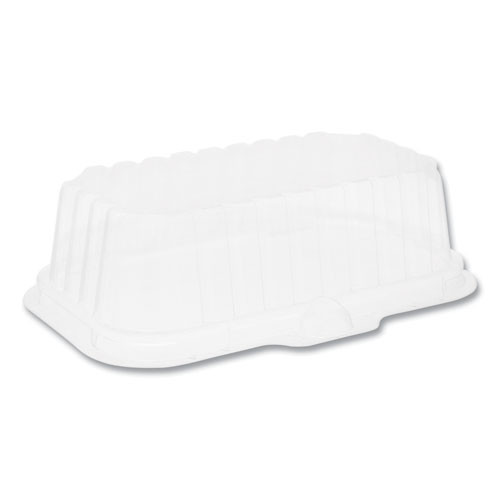 Pactiv OPS Traymate Dome-Style Lids, 17s Deep Dome, 8.3 x 4.8 x 2.1, Clear, 250/Carton