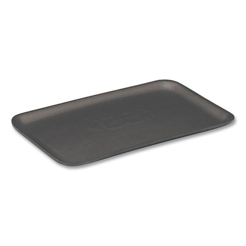 Pactiv Supermarket Tray, #7s, 5.63 x 14.16 x 0.67, Black, 250/Carton