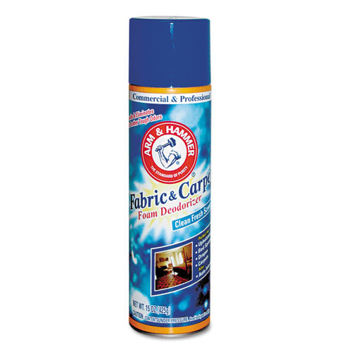 Arm & Hammer™ Fabric and Carpet Foam Deodorizer, Fresh Scent, 15 Oz Aerosol Spray, 8/Carton
