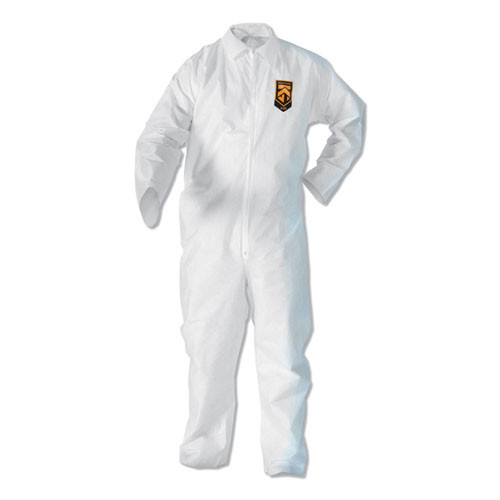 KleenGuard™ A30 Elastic-Back and Cuff Hooded Coveralls, White, X-Large, 25/Carton