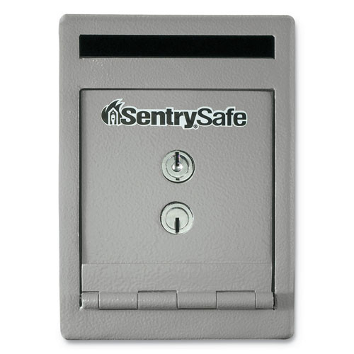Sentry® Safe UC025K Safe, 0.23 cu ft, 6 x 12.3 x 8.5, Silver, 1 Each/Carton