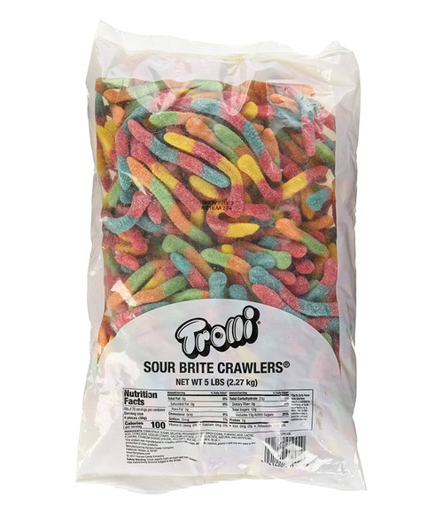 Trolli Sour Brite Crawlers, 5 lbs Bag, 1 Bag/Carton