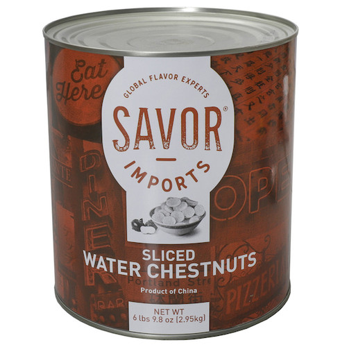 Savor Imports Sliced Water Chestnuts #10 Cans