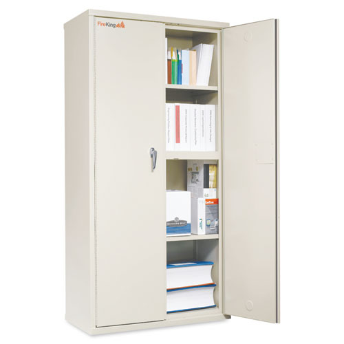 Storage Cabinet, 36w X 19 1/4d X 72h, Ul Listed 350 Degree, Parchment