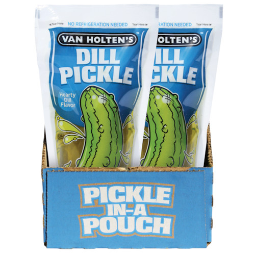 Van Holten s Large Dill Pickle, 1 Per Pouch - 12 Per Case