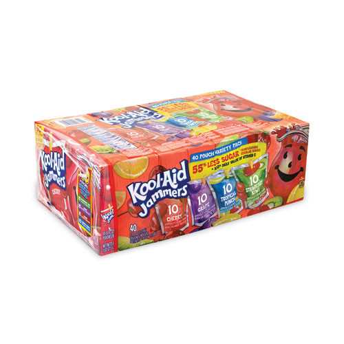 Kool-Aid Jammers Juice Pouch Variety Pack, 6 Oz Pouch, 40/pack