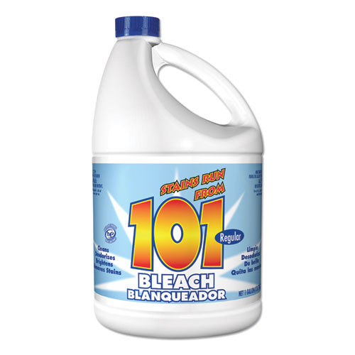 101 Regular Cleaning Low Strength Bleach, 1 gal Bottle, 6/Carton