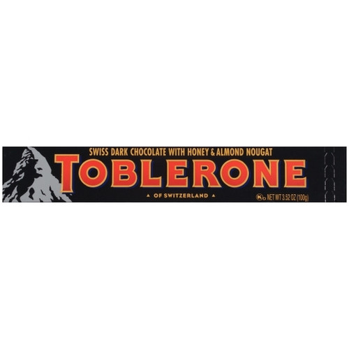 Toblerone Dark Chocolate Candy Bar, 3.52 Ounces, 80 Per Case