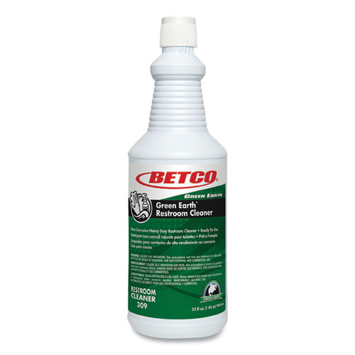 Betco Green Earth RTU Restroom Cleaner, Fresh Mint Scent, 32 Oz Bottle, 12/carton