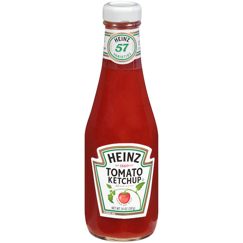 Heinz Ketchup Glass Bottle, 14 Ounce, 24 Per Case