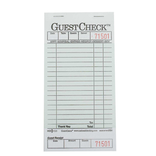 Guestcheck Board - 1 Part, Green