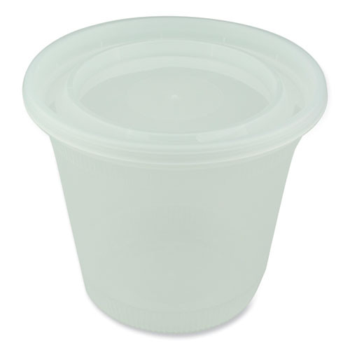 Newspring Delitainer Microwavable Container, 32 Oz, 5.5 X 5.5 X 4.9, Clear, Plastic, 200/carton