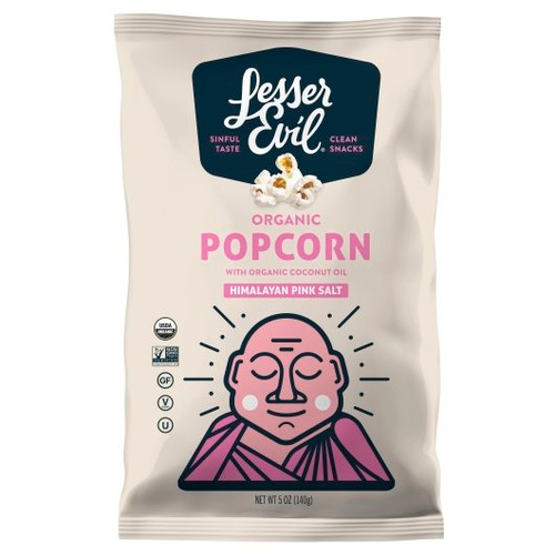 Lesserevil Organic Popcorn Himalayan Pink