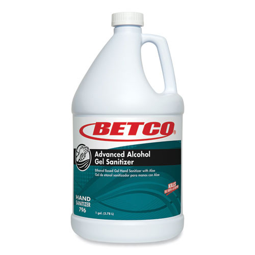 Betco Advanced Gel Hand Sanitizer, 1 Gal Bottle, Light Fresh Scent, 4/Carton