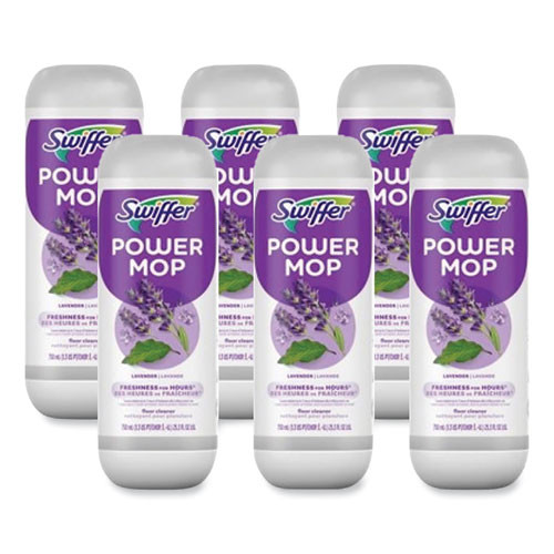 Swiffer Powermop Refill Cleaning Solution, Lavender Scent, 25.3 Oz Refill Bottle, 6/Cs