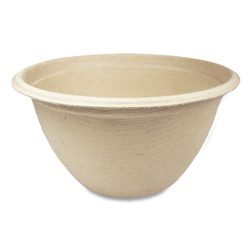 World Centric Fiber Bowls, 12 Oz, 4.5" Dia X 2.5" H, Natural, Paper, 500/Carton