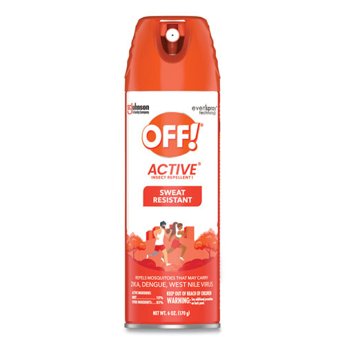 OFF! Active Insect Repellent, 6 Oz Aerosol Spray, 12/Carton