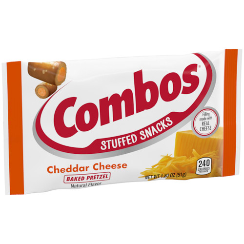 Combos Cheddar Cheese Pretzel Baked Snacks, 1.8 Ounces, 216 Per Case