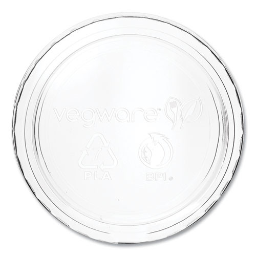 Vegware Portion Pot Lids, Fits 2 Oz To 4 Oz Portion Pots, Clear, 2,000/carton