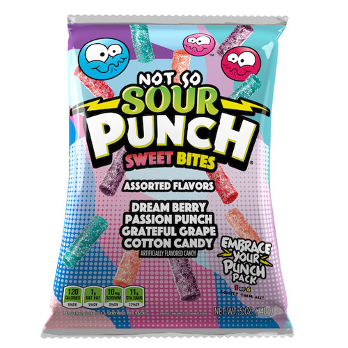 Sour Punch Dream Berry Sweet Bites Gummy Candy, 5 Ounce, 12 Per Case