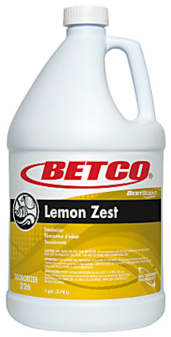 Betco Best Scent Odor Eliminator Concentrate, Lemon Zest Scent, 128 Oz,  4 Per Case