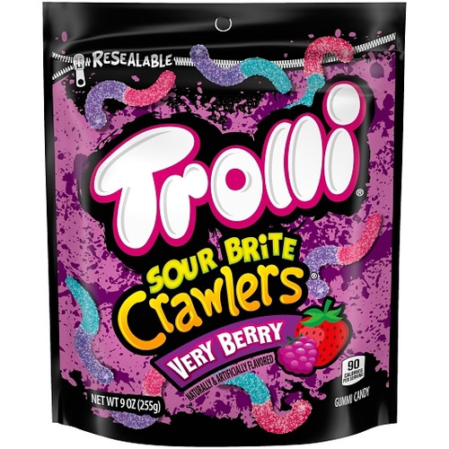 Trolli Minis Sour Brite Crawlers Gummy Candy, 9 Ounce, 6 Per Case