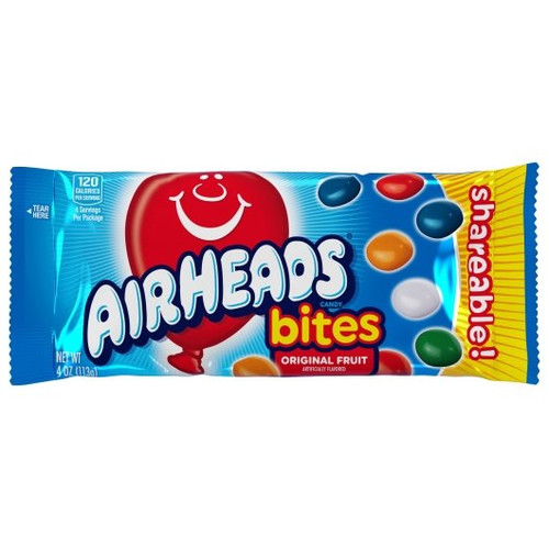 Airheads King Size Original Fruit Bites Share Pack, 4 Ounce, 18 Per Box, 8 Per Case
