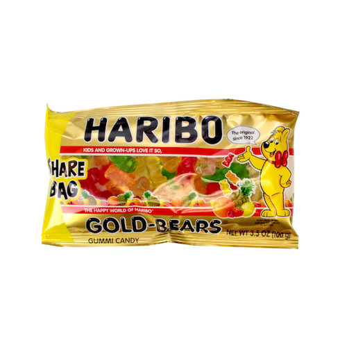 Haribo Share Bag Goldbears Confectionery Gummy Candy, 3.5 Ounce, 18 Per Case