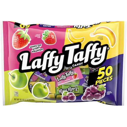 Laffy Taffy Assorted Fruit Flavor Candy  Laydown Bag, 18.7 Ounce, 7 Per Case