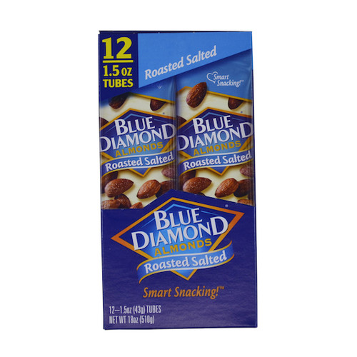 Blue Diamond Almonds Roasted & Salted Almonds, 1.5 Ounces, 12 Per Box
