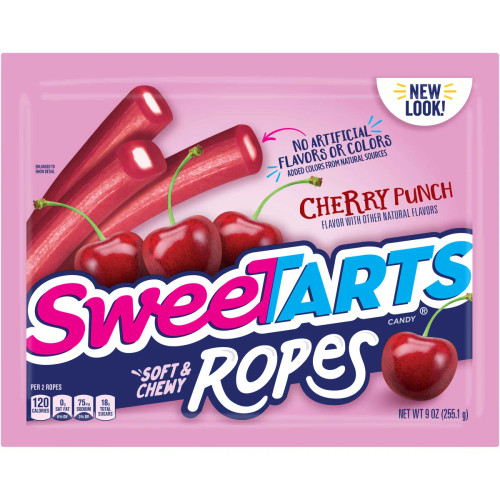 Sweetart Cherry Punch Rope Candy - Laydown Bag, 9 Ounce, 12 Per Case