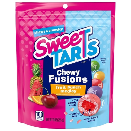 Sweetarts Chewy Fusions Candies, 9 Ounces, 8 Per Case