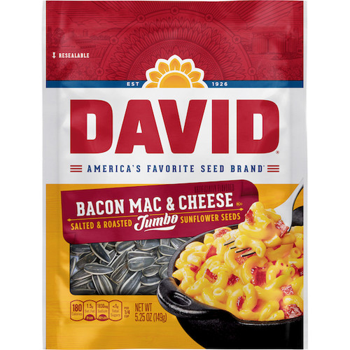 David Bacon Mac and Cheese Roasted and Salted Jumbo Sunflower Seeds, 5.25 Ounce