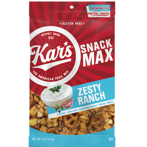Kar s Nuts Zesty Ranch Snack Max, 4 Ounce, 12 Per Case